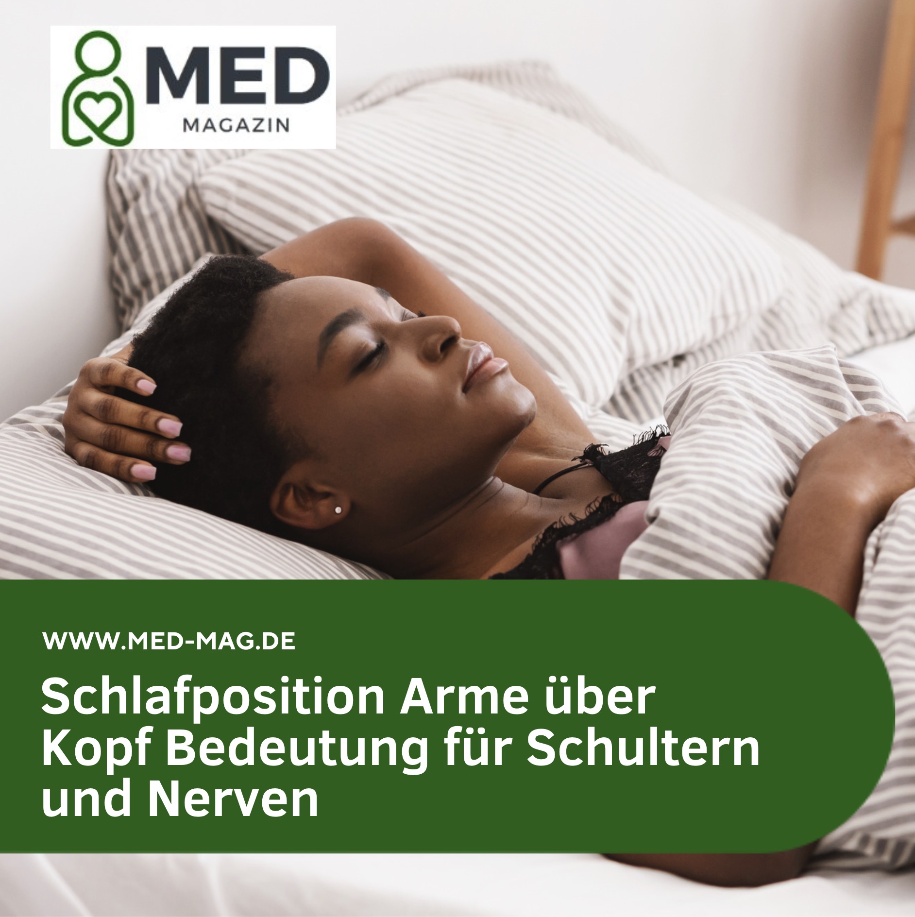 Schlafposition Arme über Kopf Bedeutung für Schultern und Nerven