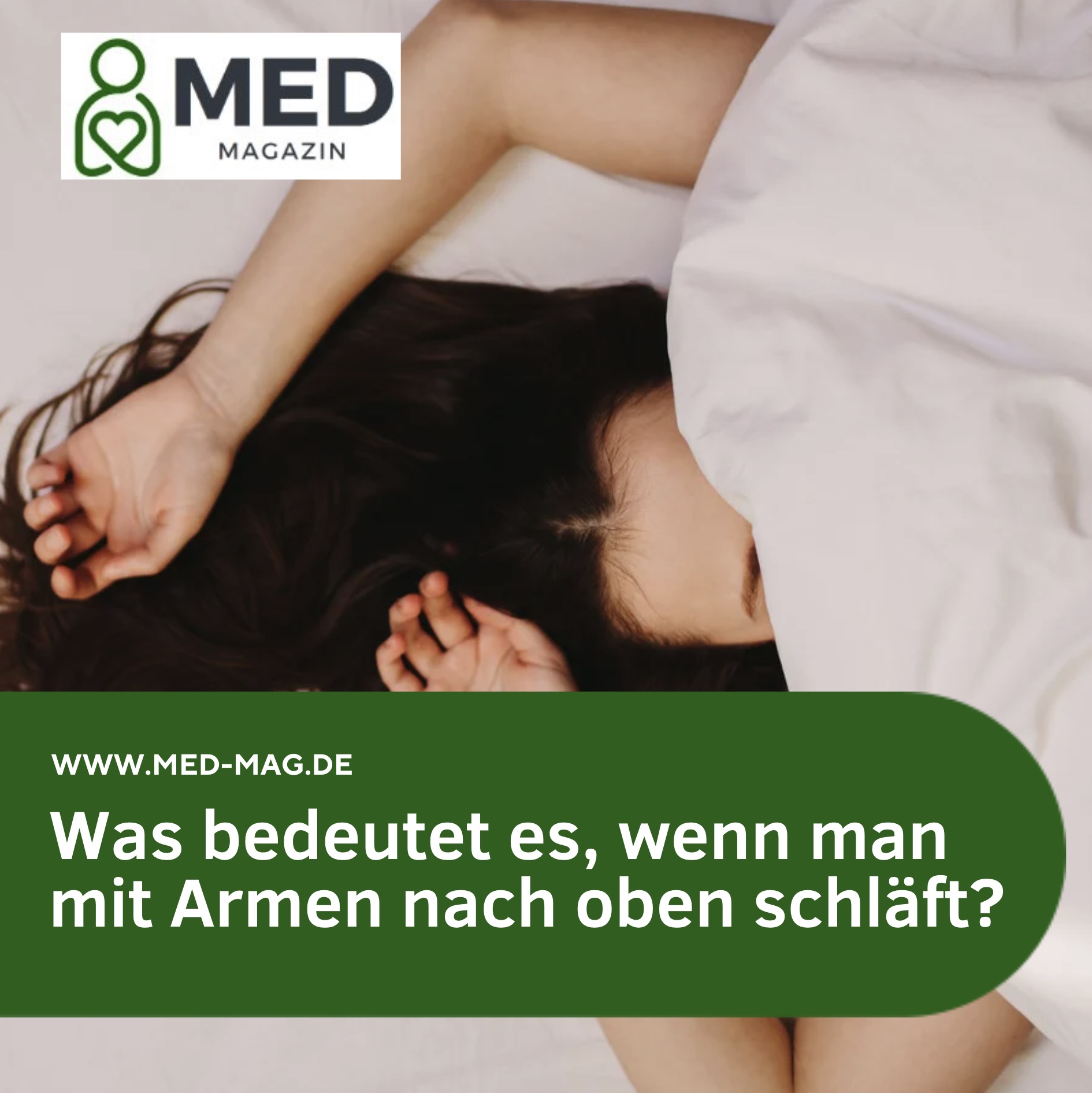 Was bedeutet es, wenn man mit Armen nach oben schläft?